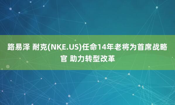 路易泽 耐克(NKE.US)任命14年老将为首席战略官 助力转型改革
